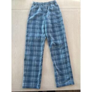 Brandy Melville Blue Plaid Trouser Pants Coquette Balletcore Cottagecore